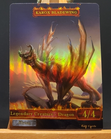 Foil Dragon Karox Bladewing Token